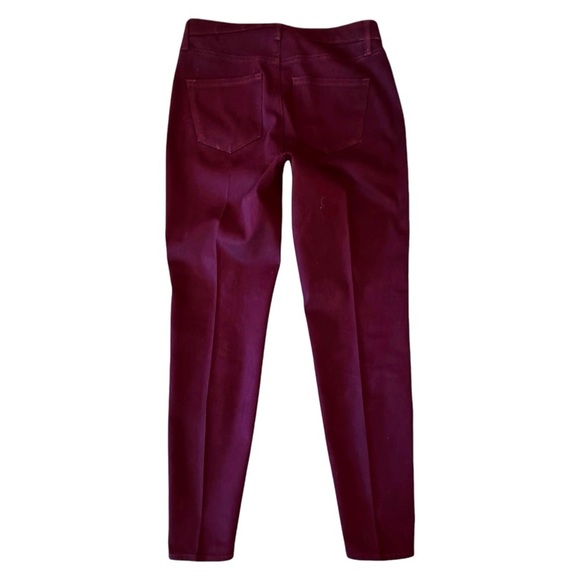 NWOT Talbots Size 4 High Waist Ankle Jegging Rich Burgundy Comfort Stretch Denim - Picture 3 of 8